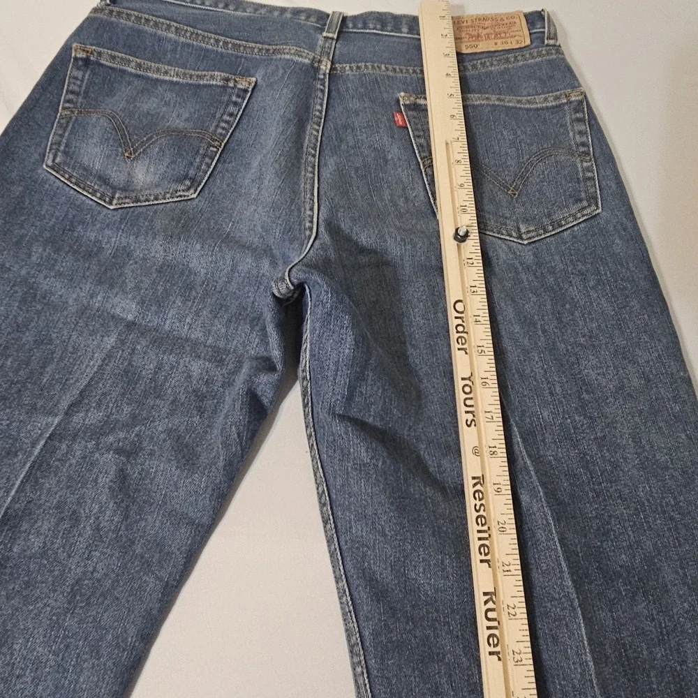 Vtg Levis 550 Jeans Men 36x30 Relaxed Fit Straight Leg Y2K Medium Wash Denim EUC